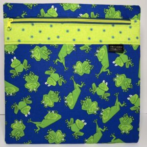 14"x14" Project Bag - "Ribbit"